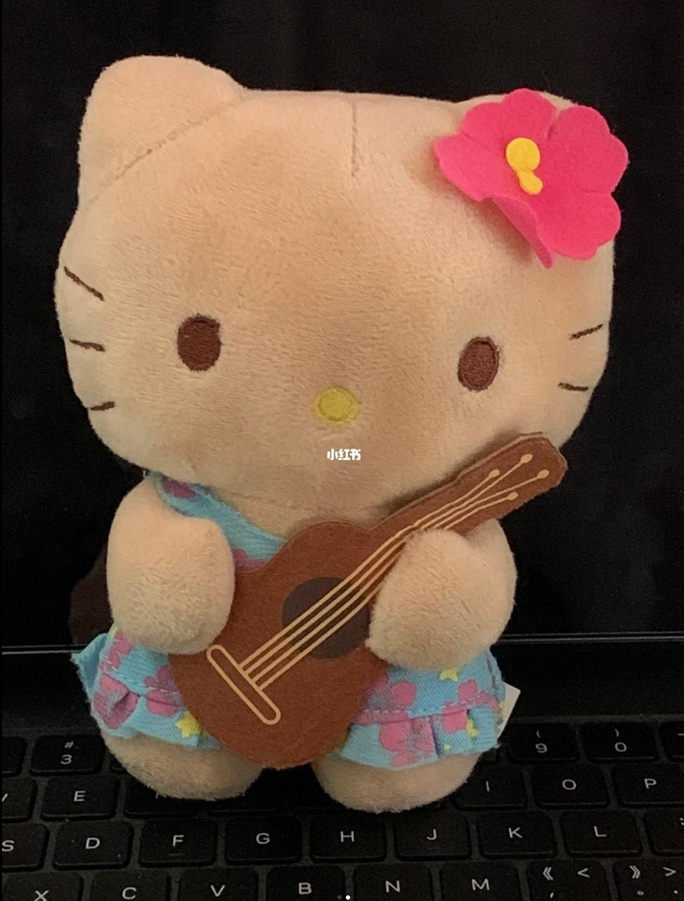 Cute Hello Kitty Wood Xylophone Keychain Bag Decor Hawaiian Style Kitty