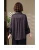 Stylish Loose-Fit Long-Sleeve Top for Middle-Aged & Elderly Women - Casual Belly-Covering Shirt