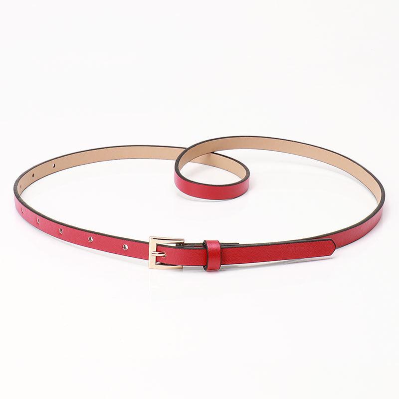 Frühling/Sommer Damen PU Leder Dünner Taillengürtel - Vielseitig Mehrfarbig Dekorativ für Kleider & Anzüge