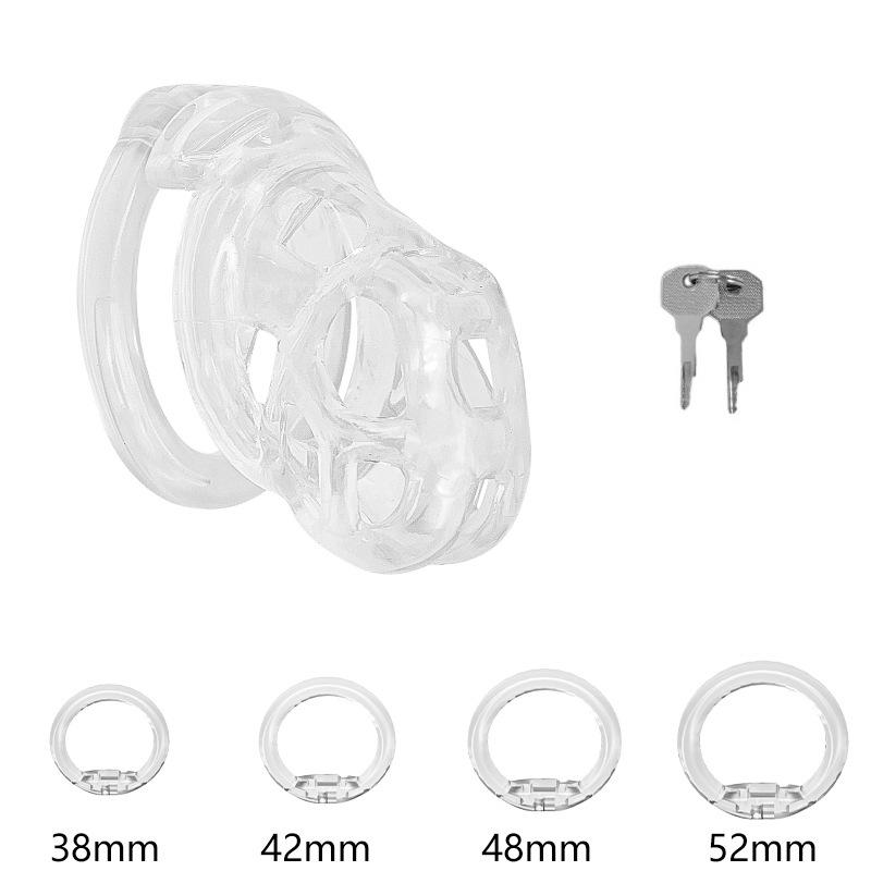 PET Honeycomb Lock Ring Chastity Cage for Male Pet Cock Cage Adult Toys Lockable Ring