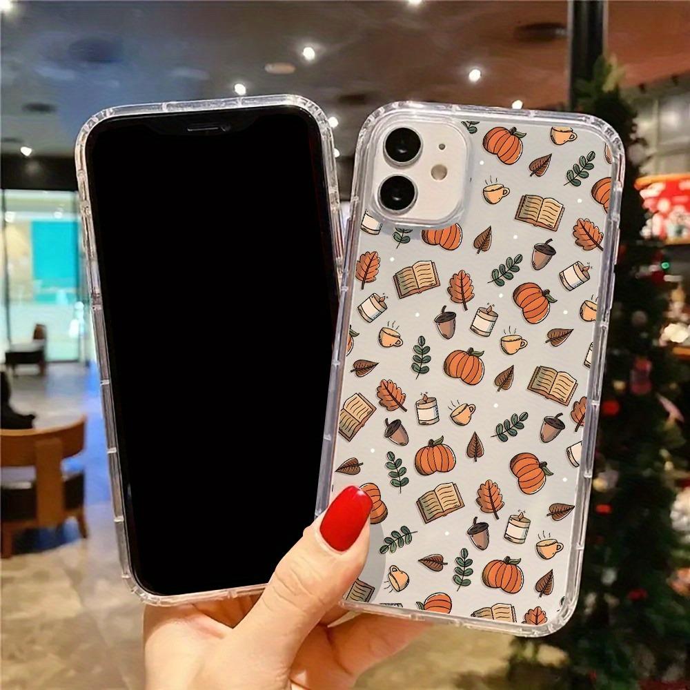 Herbstdekoration Herbst-Ästhetik Klare Handyhülle für iPhone 17 16 11 15 14 13 12 Pro Max XR XS 7 8 Plus 16 Transparente Bumper-Abdeckung