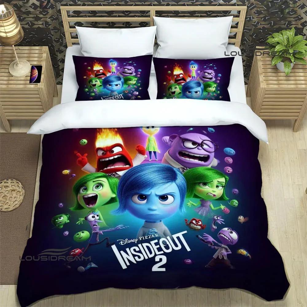 Cartoon Print Inside Out Bedding Sets Pillowcase Children Duvet Cover Bed Comforter Set Bedding Set Luxury Birthday Gift