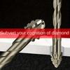4pcs Four-toothed Saw-tooth Eccentric Drill, All-Ceramic Tile Cast Iron Concrete Hexagonal Drill Bit, Dry Drilling Artifact