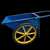 Heavy-Duty Light Blue Bucket Wheelbarrow