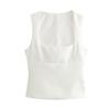 Kaslead New Arrival Women's Clothing Fashion Style Fashion Casual Easiest for Match Minimalist Square Collar Stretch Tops 2745777