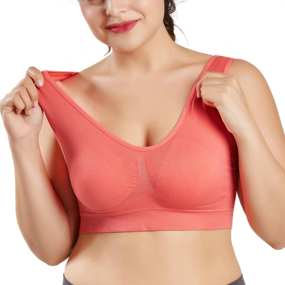 3pcs Lady Sport Yoga Fitness Bra Seamless Padded Underwear Back Smoothing Gym Workout  Wireless Push Up Brassiere Plus Size