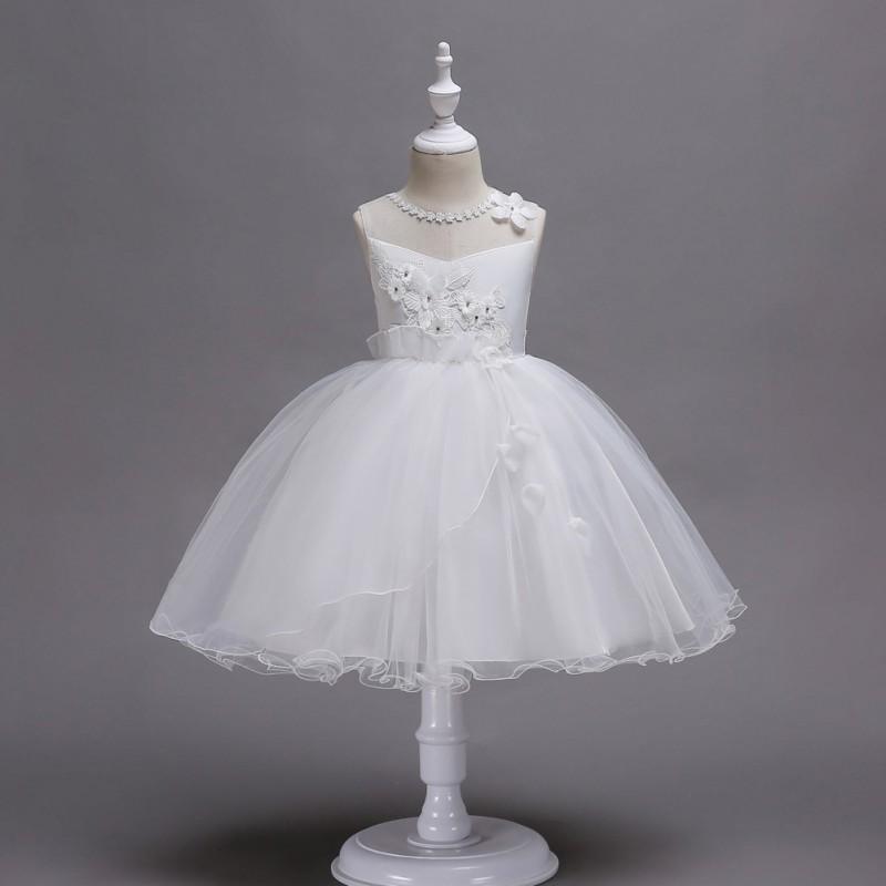 Girls Princess Tulle Dress Kids Formal Party Gown Weddings Birthdays