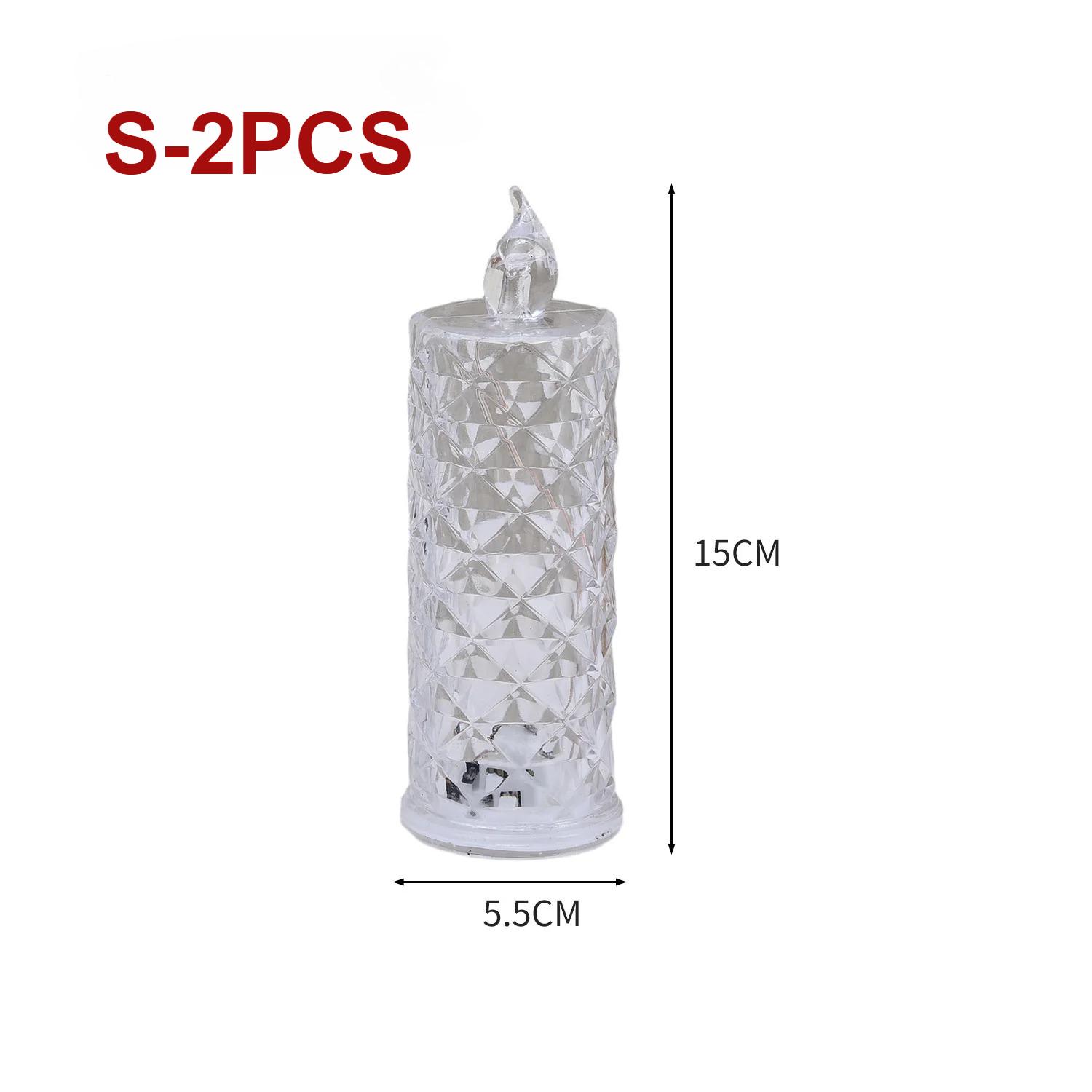 

Світлодіодні свічки без полум я використовуються для сімейних зустрічей, весіль та різдвяних прикрас, домашнього декору, створення атмосфери та як нічні світильники. 2PCS