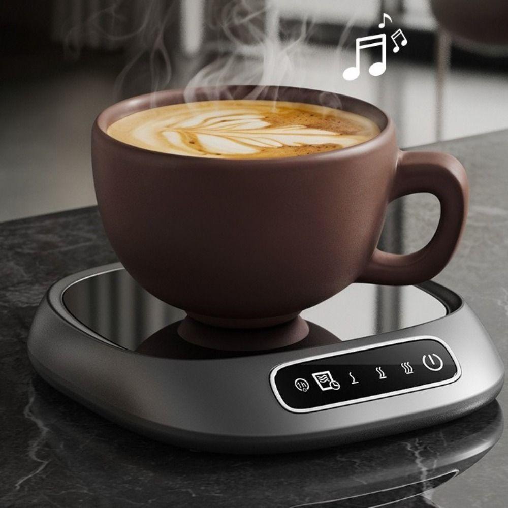 3 Temperature Setting Coffee Mug Warmer Timer Function Electric Heating Plate Desk Use