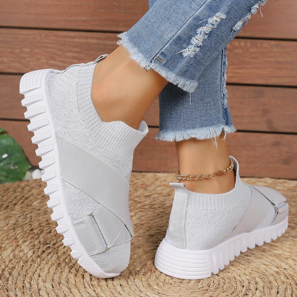 Ballerines Classiques pour Femmes Été Plage Maille Slip-on Chaussures Bout Rond Femme Patchwork Fleur Chaussures Décontractées Grande Taille