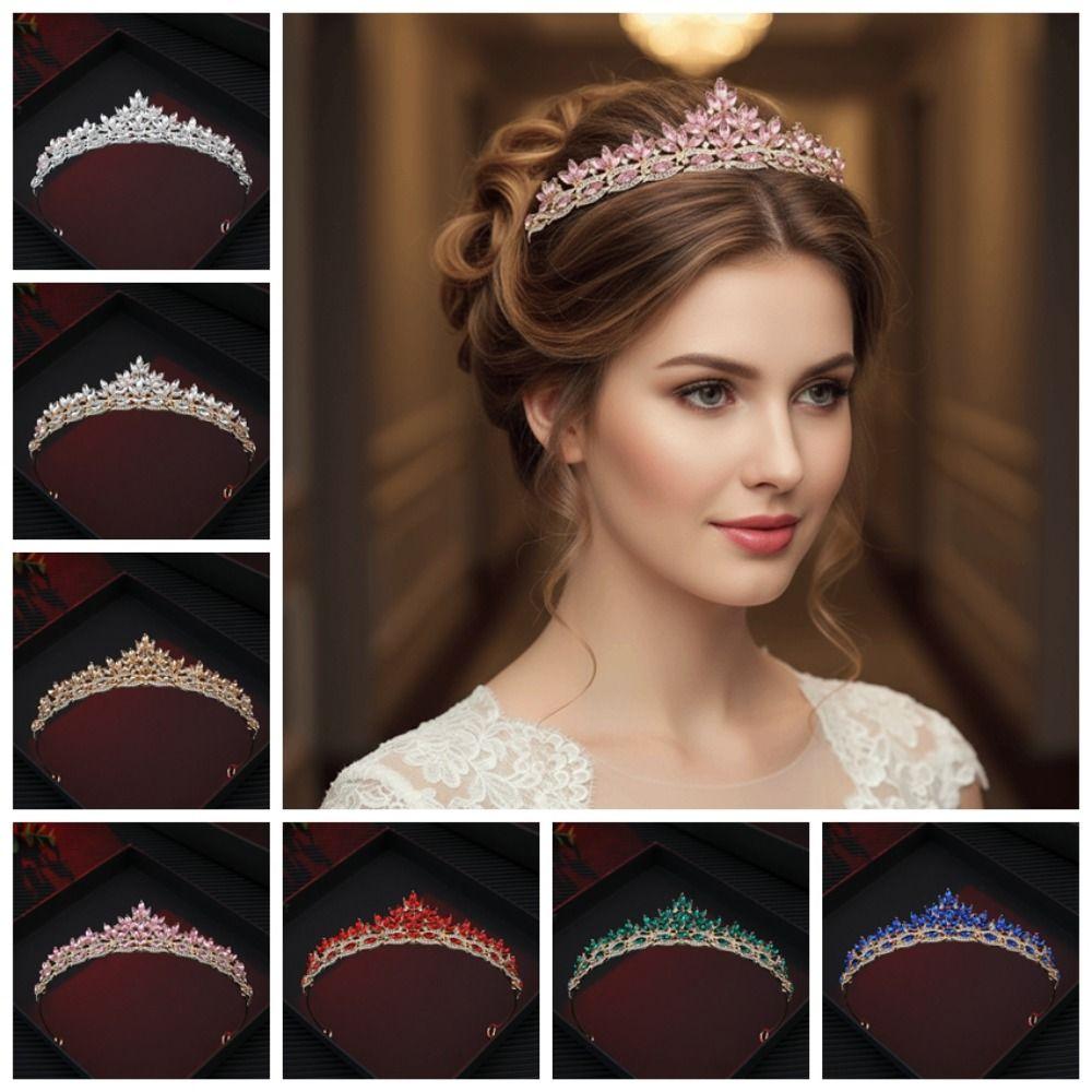 Elegant Baroque Crystal Crown Gorgeous Luxury Crystal Tiara Rhinestone Tiara Hair Jewelry