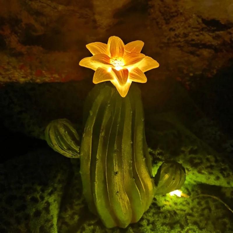 New Cactus Solar Crafts Decoration Patio Decoration Outdoor Garden Balcony Villa Home Decoration Accessories Feng Shui Figure