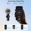 Wireless Lavalier Microphone Noise Cancelling Mini Clip Microphone for Podcasting Interviewing Vlogging Studio