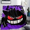 Coperta in Flanella con Fantasia Pokémon Gengar, Alta qualità Confortevole per Tutte le Stagioni, Arredamento per la Casa, Calore e Comfort, Perfetta per Regali.