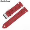 Available Porous Genuine Leather Watch Strap, Quick Release, Brown Cracked Pattern, Sizes: 18mm, 20mm, 22mm, 24mm.