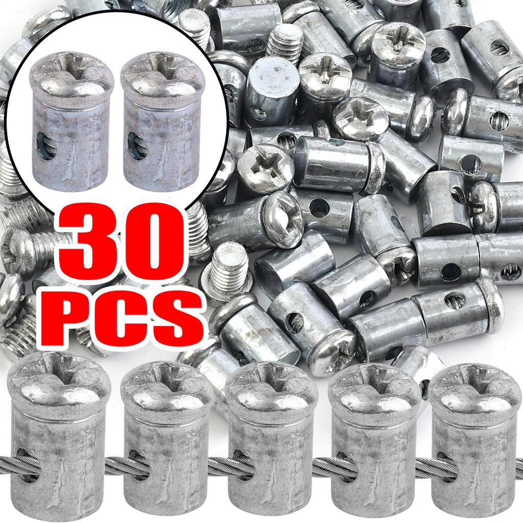 Metal Throttle Cable Fastener Wire Rope Lock Clip Clamp 2.3mm Motorbike Bicycle Electric Scooter Safety Retainer Fix Accessory