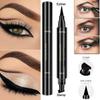 Fashion Double-Headed Stamps Eye Liner Quick Dry Waterproof Black Liquid Eyeliner Pencil Makeup Tool