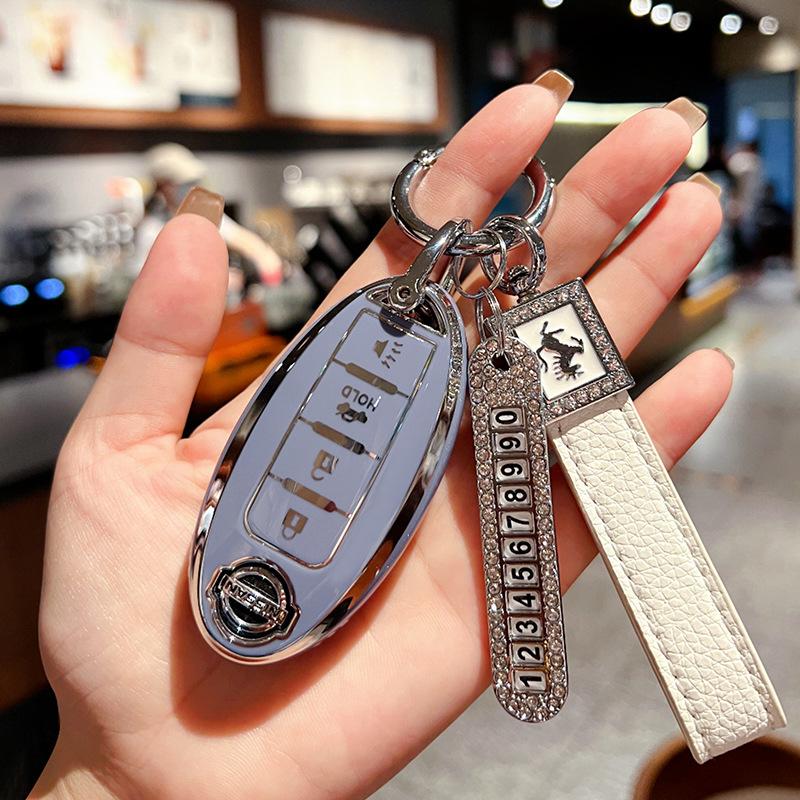 Applicable To 21 Nissan Teana Key Sets, New Xuanyi Qijun Buckle, Tiida Jin Qashqai Bag, Nissan Car, Blue Bird Shell Woman