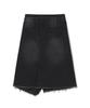 Milo Woman Denim Midi Wrap Skirt [Black Denim]