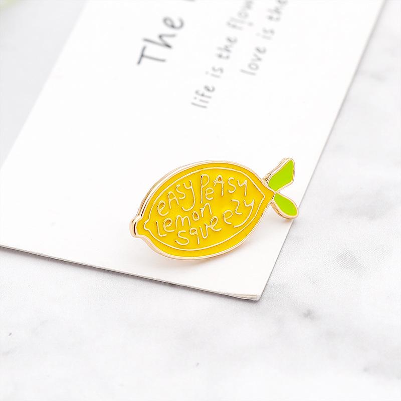 European and American Fashion Jewelry: New Trendy Lemon Brooch European and American