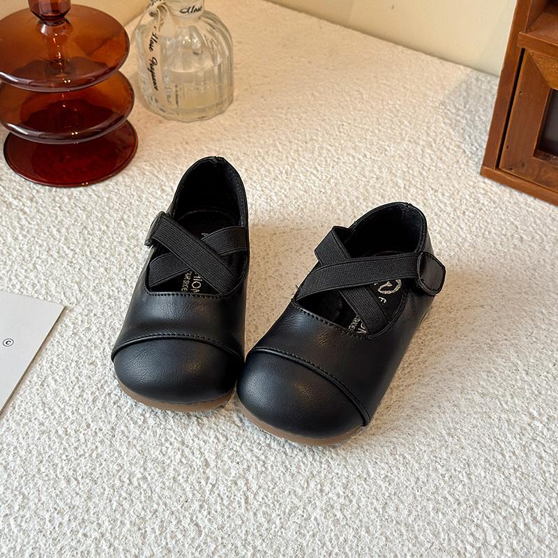 Autumn Children's Girls Versatile Mary Jane Ballet Shoes with Cross Straps Kid Toddler Princess Casual Single Shoes 23-33