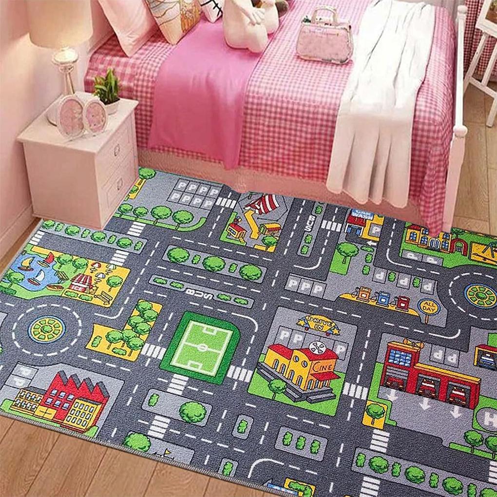 Children's Game Education Toy Road Mat Game Decorative Carpet Fun Learning Development Anti slip and Room Room