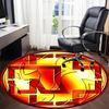 1PC RAMMSTEIN Office Round Rug - Perfect for Office or Study Decor, Non-Slip Backing, Decorative Floor Mat yy250916042
