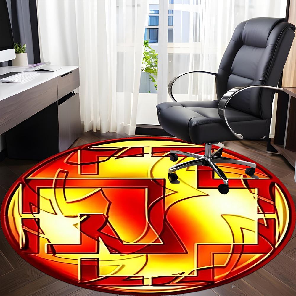 1PC RAMMSTEIN Office Round Rug - Perfect for Office or Study Decor, Non-Slip Backing, Decorative Floor Mat yy250916042