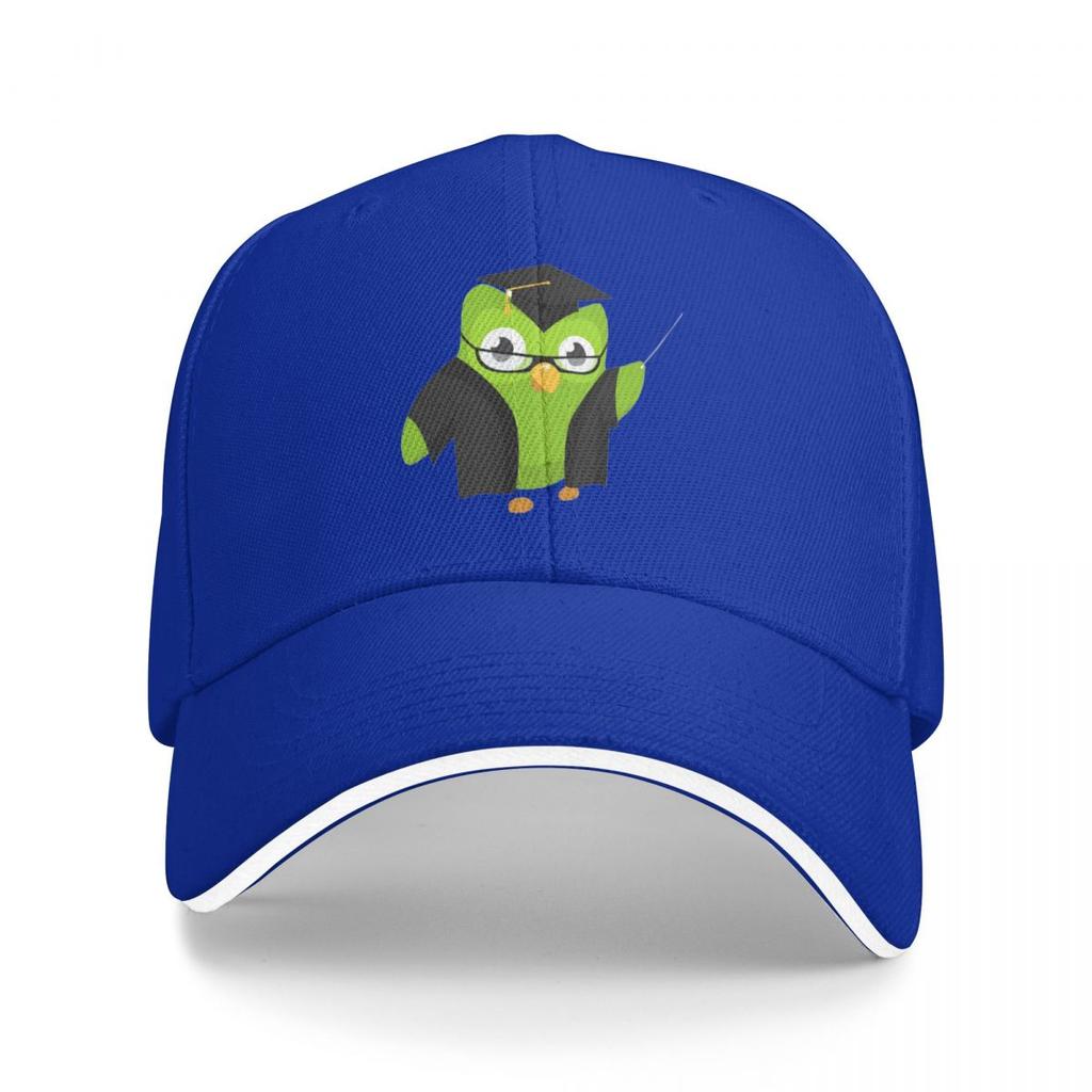 Duolingo Owl Duo Print Baseball Caps Snapback Baseball Hats Breathable Casual Casquette Outdoor for Men And Women