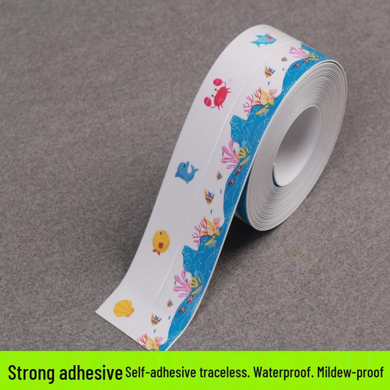 Waterproof Anti-Mold Stickers: Bathroom, Kitchen, Sink, Stovetop, and Toilet Self-Adhesive Grout and Oil-Proof Tape.