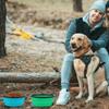 Silicone Dog Folding Bowl Large Capacity Pet Water Food Dish Collapsible Dog Bowl  Outdoor Walking