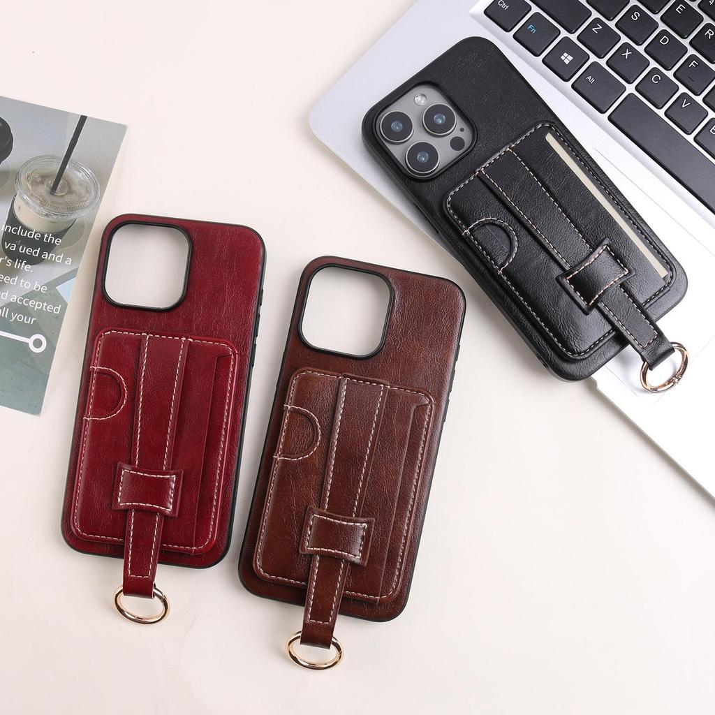 IPhone 17 Pro Hülle mit Umhängeband, Kartenhalter und Geldbörse—Passend für Apple 16 Pro Max, 12 und 14 Modelle