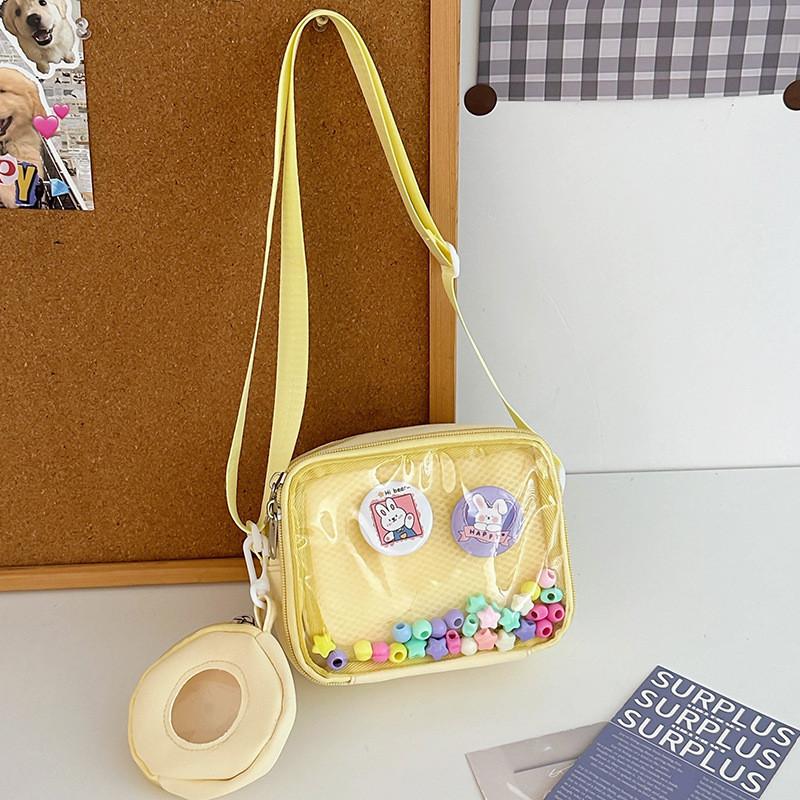 Girl Pvc Small Crossbody Bag With Zipper Pocket For Daily Casual Use