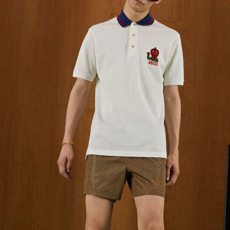 GUCCI SS22 Polo Shirt Men's White 700272-XJEMU-9750
