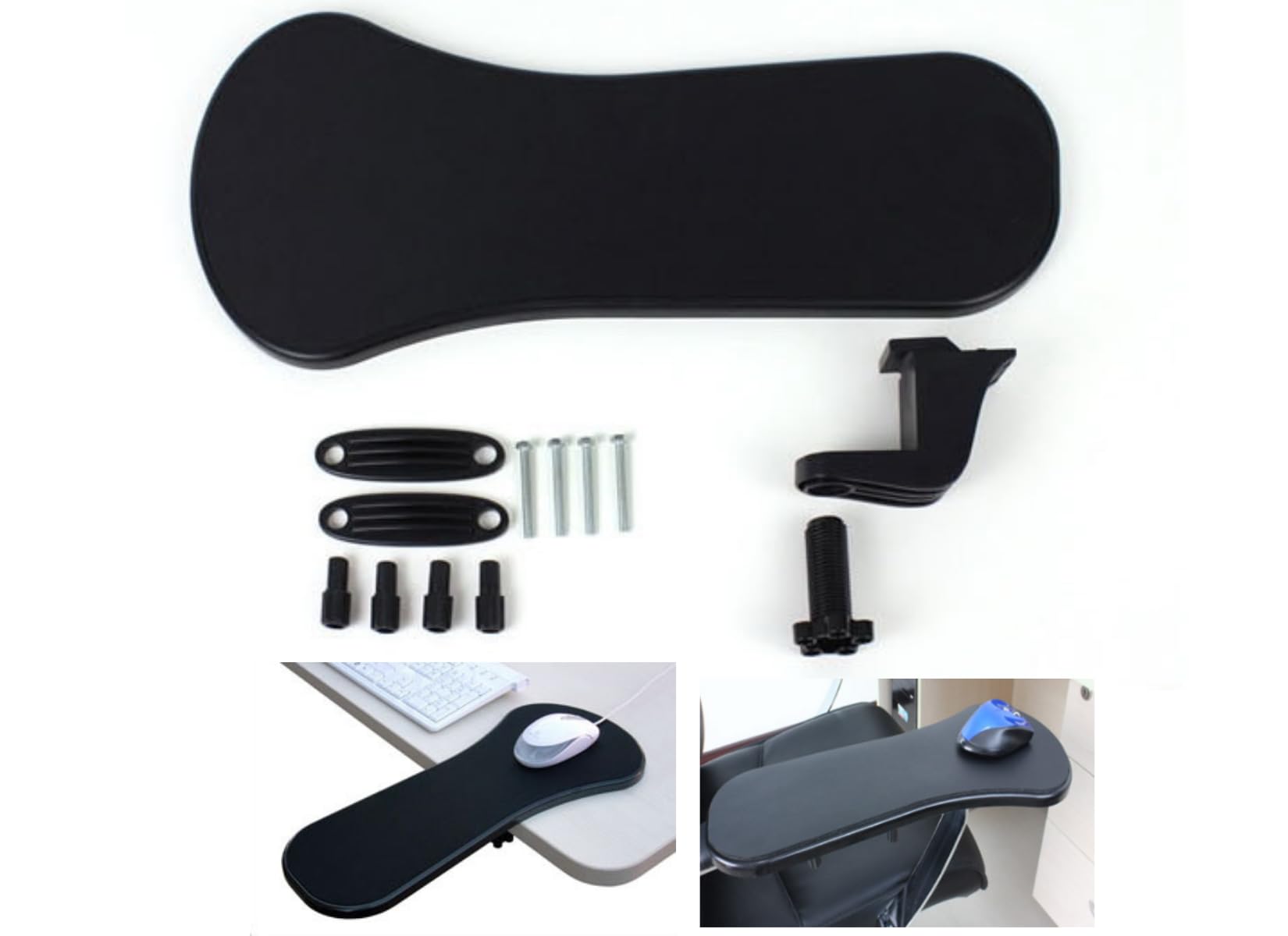 

Подставка для запястья под локоть Коврик для мыши для стола Мышиный стол Компьютерный подлокотник Стул с подлокотниками Инструменты не требуются Снижает усталость Легко установить Удаленная работа чёрный