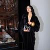 Black Velvet V-neck Lantern Sleeve Vintage Dress