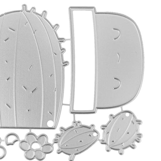 Cactus Die Cut, Scrapbooking Metal Cutting Dies, Cute Potted Cactus Die for Craft Paper Photo Album DIY Scrapbooking Embossing