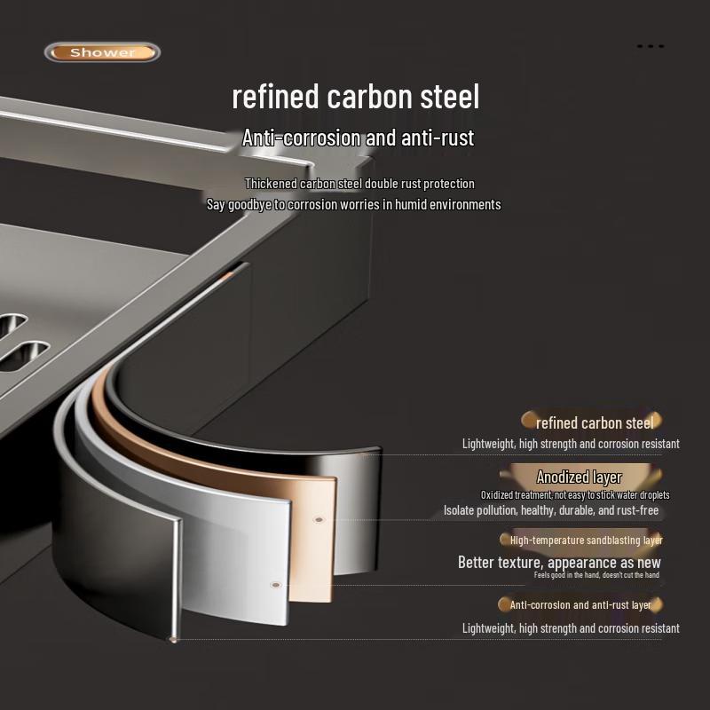 XMSJ Wall-Mounted Carbon Steel Storage Shelf