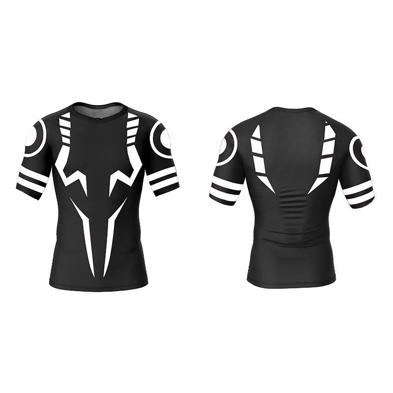 Camisetas de compresión con estampado 3D para hombre, camisetas deportivas de secado rápido, camisetas interiores para entrenamiento en el gimnasio, camisetas de fitness, camisetas de manga larga de anime
