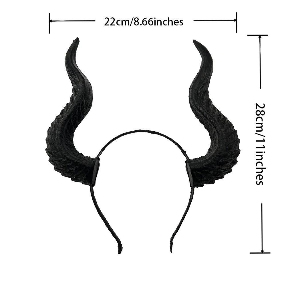 Coole Ochsenhorn Halloween Hörner Stirnband Dunkle Serie PU Cosplay Haarband Halloween Kopfschmuck Halloween Haarreif Maskenball Party