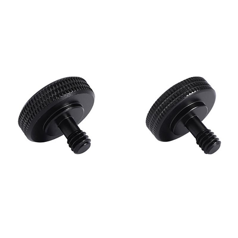 1/4" Dual Nuts Tripod Mount Screw Double Layer Thread Screw Mount Adapter Black Camera Screw Mount For Camera Flash