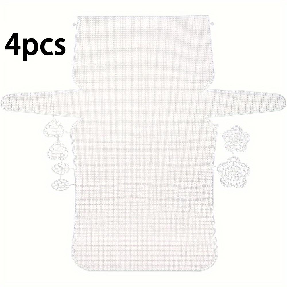 

4 шт. Пластиковая сетка-канва для вязания крючком сумки кроссбоди, пустая канва для вышивки гладью, белая, проект для рукоделия своими руками pack of 4 белый