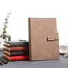 with Card Holder A5 Notebook Retro Meeting Minutes Book Fashion Loose Leaf Notebook  Students