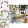 Lifelike 2x Artificial Wisteria Flower Vine With Stunning Colors For Home Decor