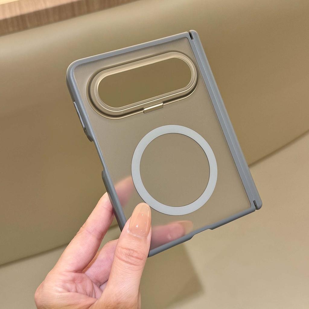 Applicable To Huawei PuraXMax Wide Folding Screen Magnetic Mobile Phone Case Skin Matte Double Central Axis Hinge Anti-drop Case