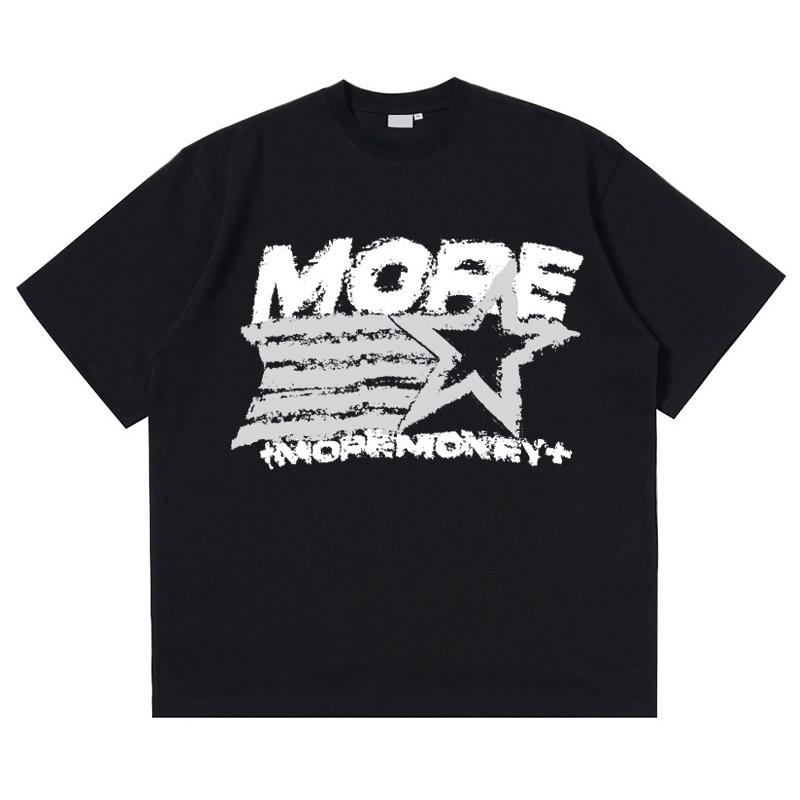 Unisexs oversized cotton retro aesthetic graphic Tshirt Korean fashion clothing Y2k street design Harajuku shortsleeved Tshirt