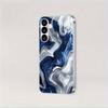 Artistic High-End Silver Blue Gradient Electroplated Silver Phone Case for Samsung for Galaxy S25 S24 S23 S22 S21 S20 Note