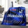 Name Custom New England Patriots Logo Print Flannel Blanket High Quality Warm Comfortable Cover for All Seasons Perfect for Gifts Home Decor