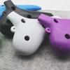 12-Hole Alto Plastic Ocarina In C Key with Resin Brass Tube (White)