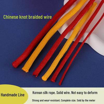 Rote chinesische Knotenschnur - Größen 1, 5, 7 - Dick geflochtenes handgefertigtes Materialzubehör